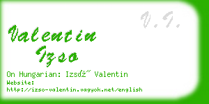 valentin izso business card